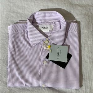 NWT Ministry of Supply Aero Dress Shirt L Standard